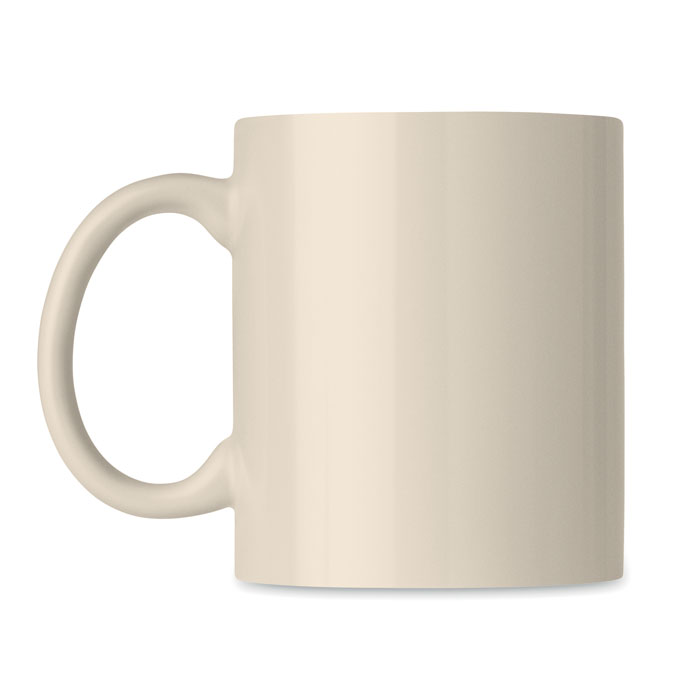Coloured ceramic mug 300ml (бежевый) (Изображение 4)