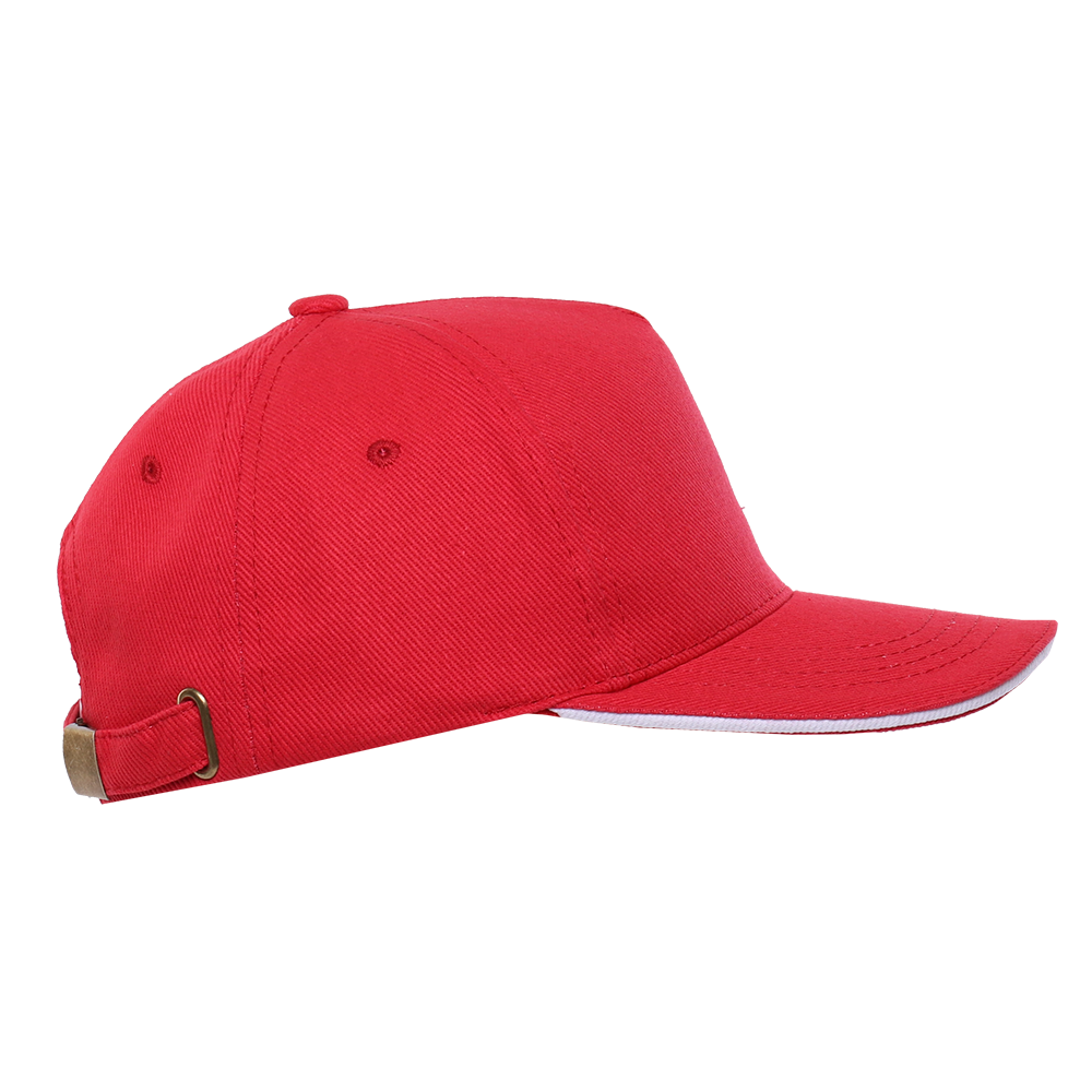 Бейсболка с кантом STAN 5 клиньев хлопок 330, 04 (Красный) (Изображение 2)