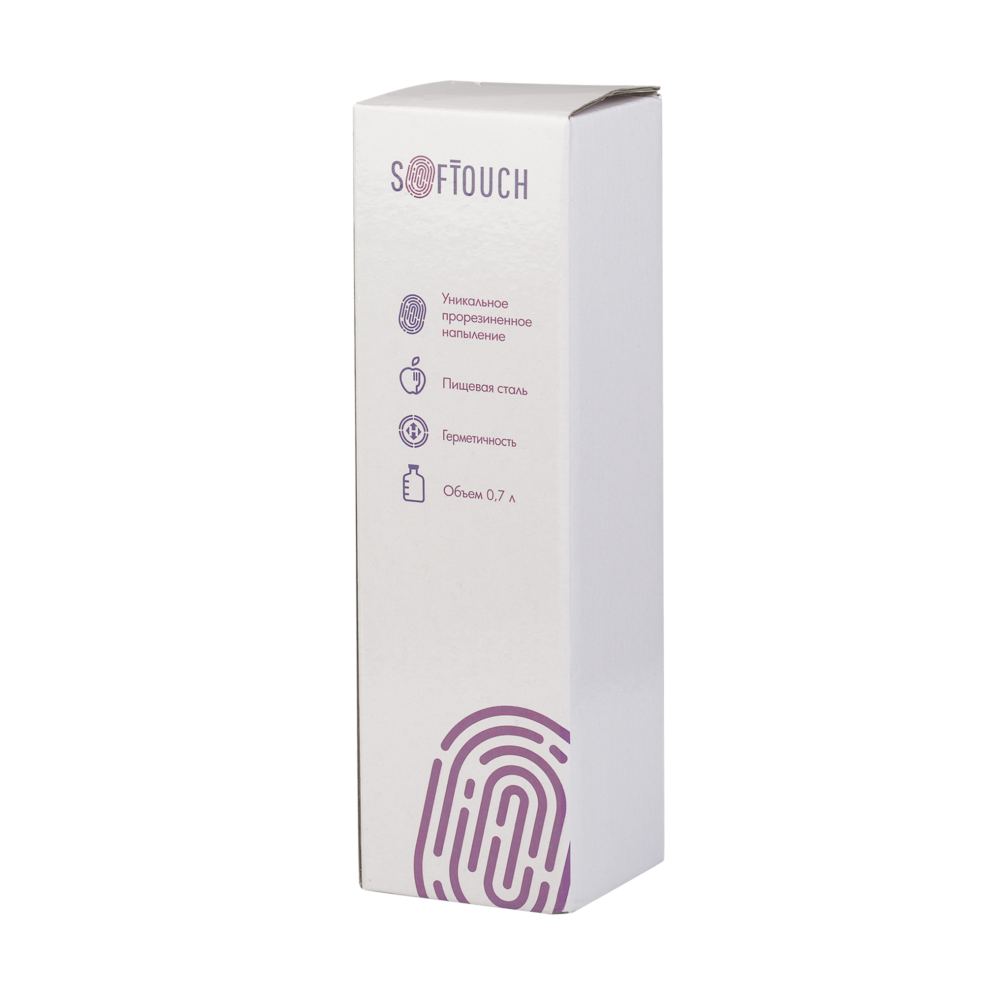 Бутылка для воды "Фитнес" 700 мл, покрытие soft touch (зеленый) (Изображение 6)