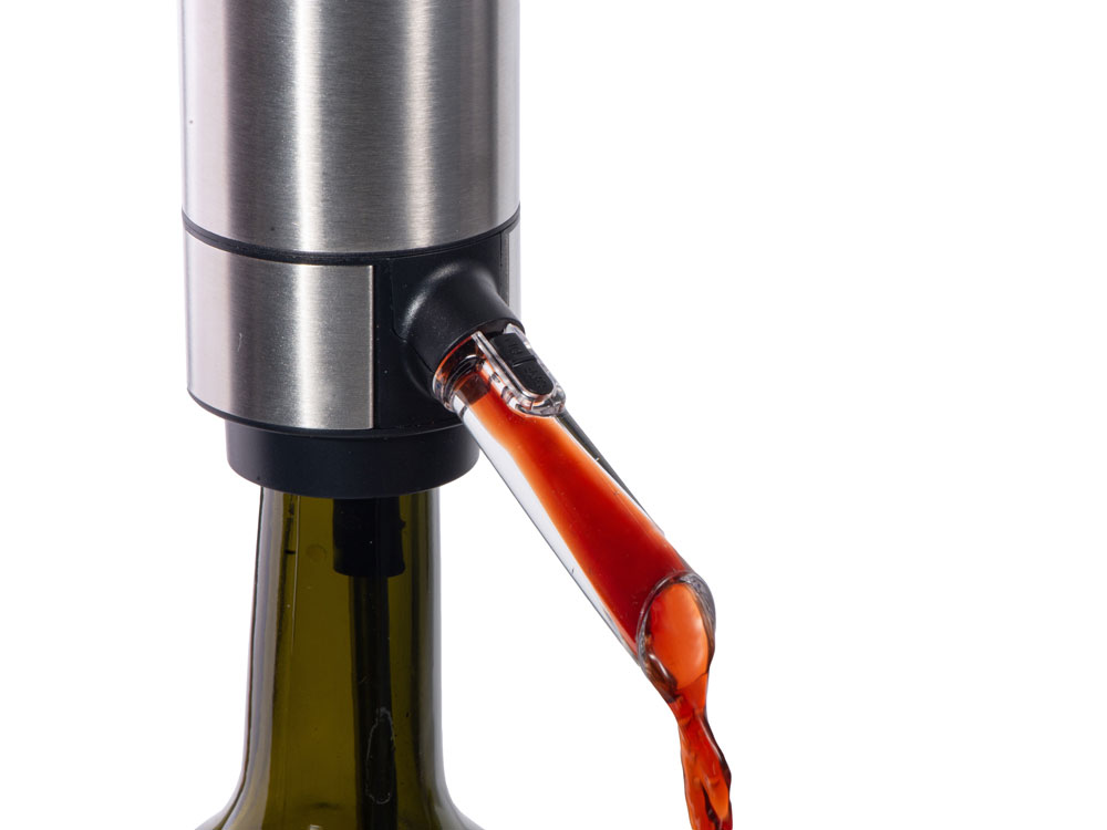 Электрический аэратор-диспенсер для вина «Wine delight» (серебристый) (Изображение 11)
