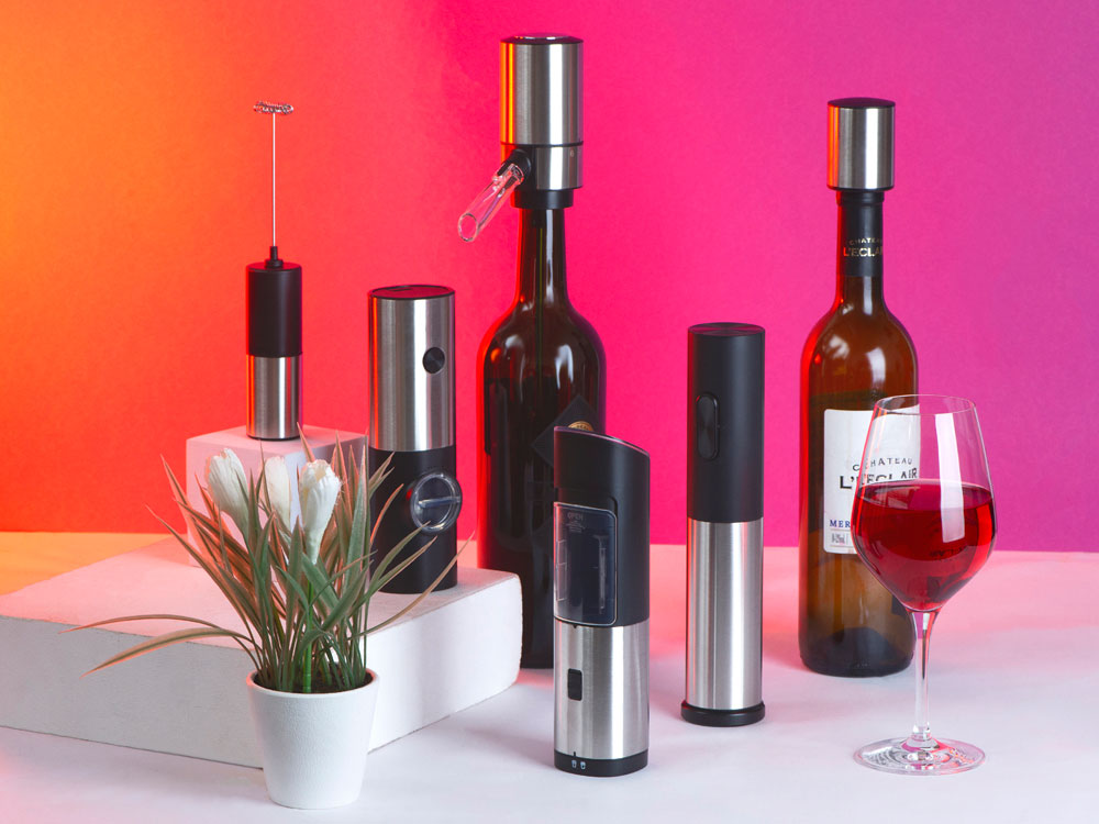 Электрический аэратор-диспенсер для вина «Wine delight» (серебристый) (Изображение 18)