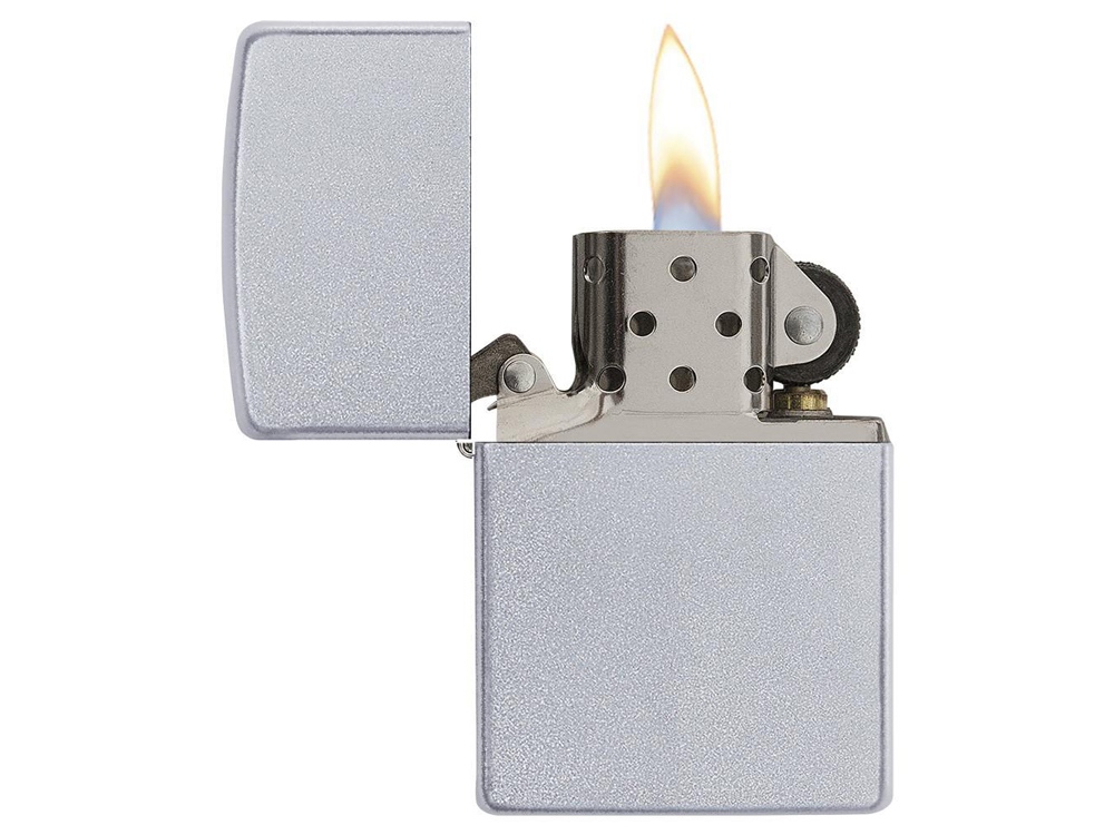 Зажигалка ZIPPO Classic с покрытием Satin Chrome™ (серебристый) (Изображение 4)