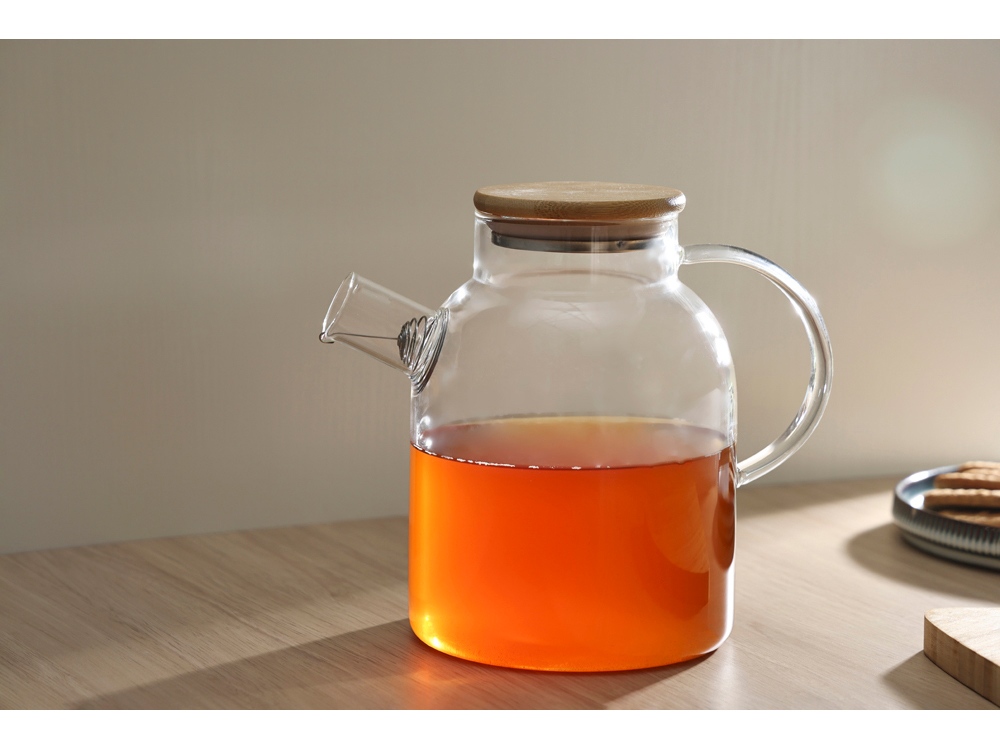 Стеклянный чайник с бамбуковой крышкой «Sencha M» (Изображение 11)