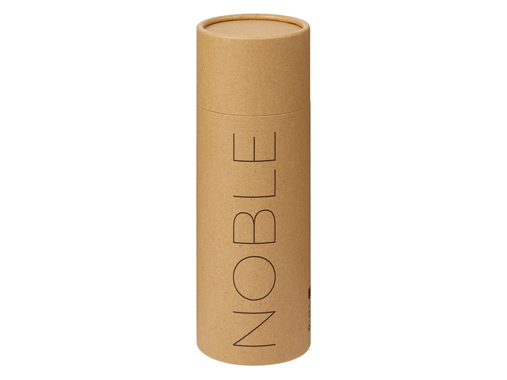 Вакуумная термокружка «Noble» с 360° крышкой-кнопкой, крафтовый тубус (Изображение 9)