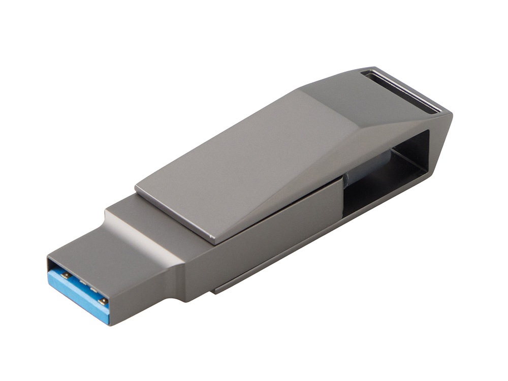 Флешка 64 ГБ USB Type-C и USB 3.0 «Тесла» (темно-серый) (Изображение 2)