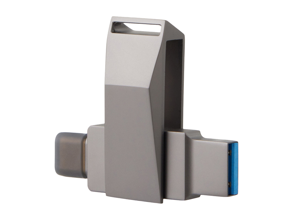 Флешка 64 ГБ USB Type-C и USB 3.0 «Тесла» (темно-серый) (Изображение 8)
