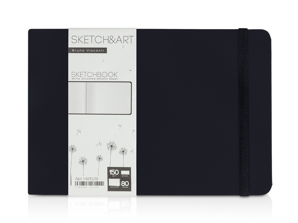 Скетчбук «Sketch &amp; Art» 150 г/м2, soft-touch (черный) (Изображение 1)