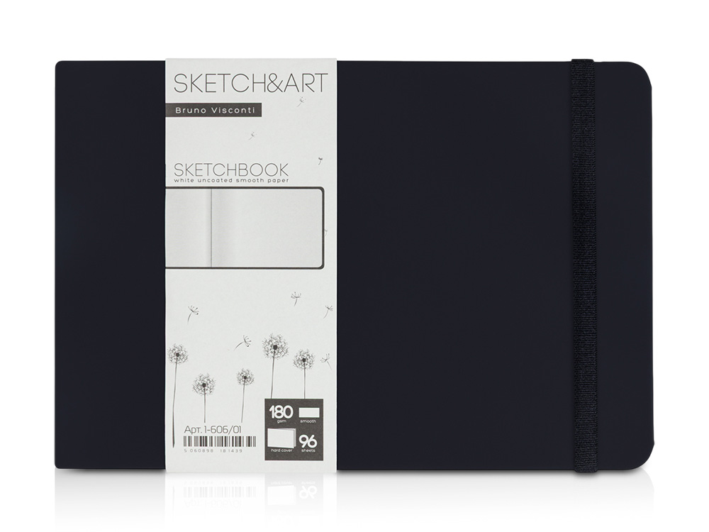 Скетчбук «Sketch &amp; Art» 180 г/м2, soft-touch (черный) (Изображение 1)