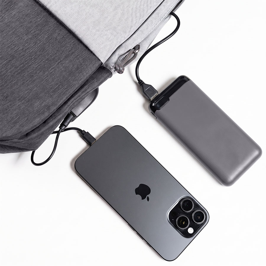 Набор подарочный POWER BEAM: рюкзак c USB портом и power bank  (Изображение 2)