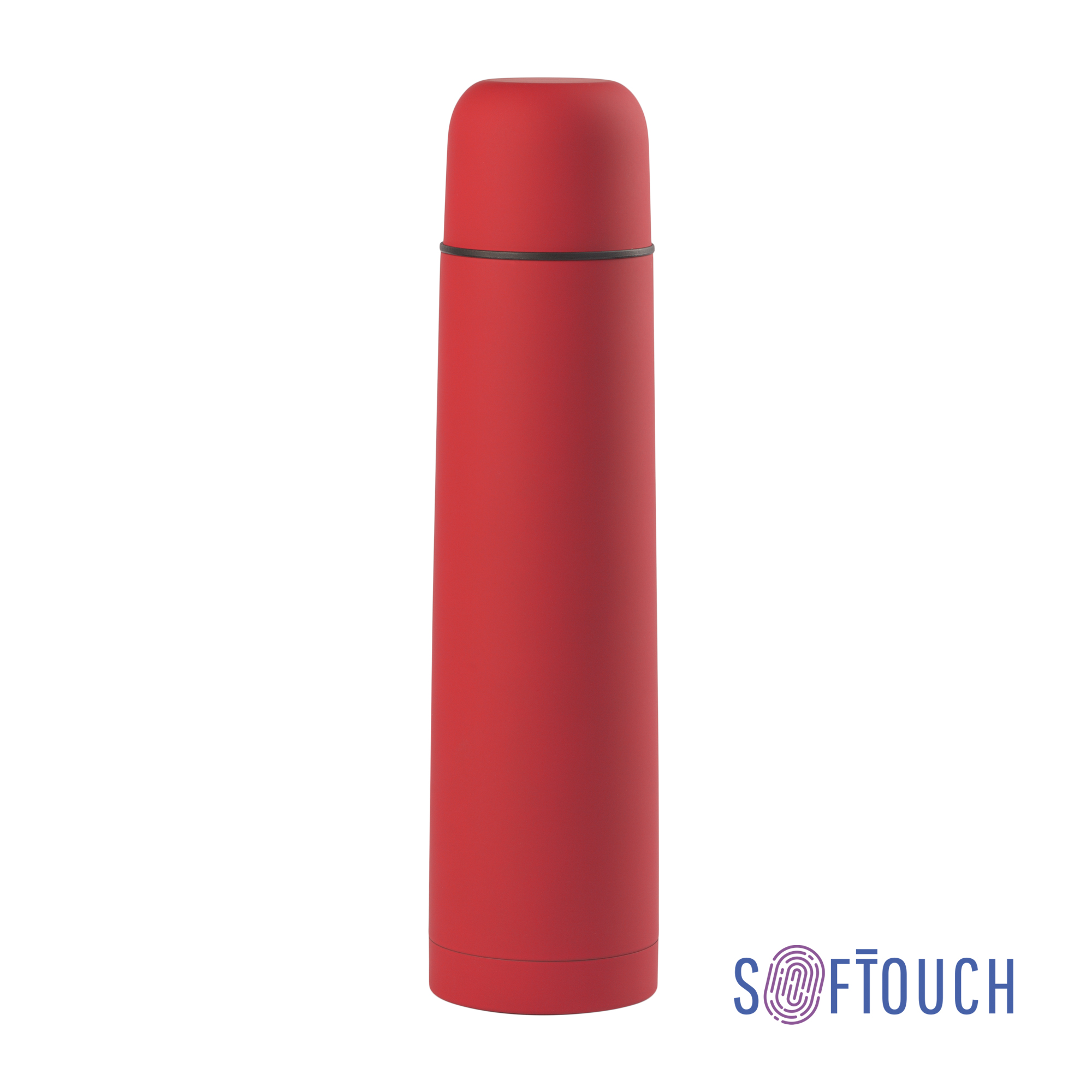 Термос "Родос", покрытие soft touch, 1 л. (красный)