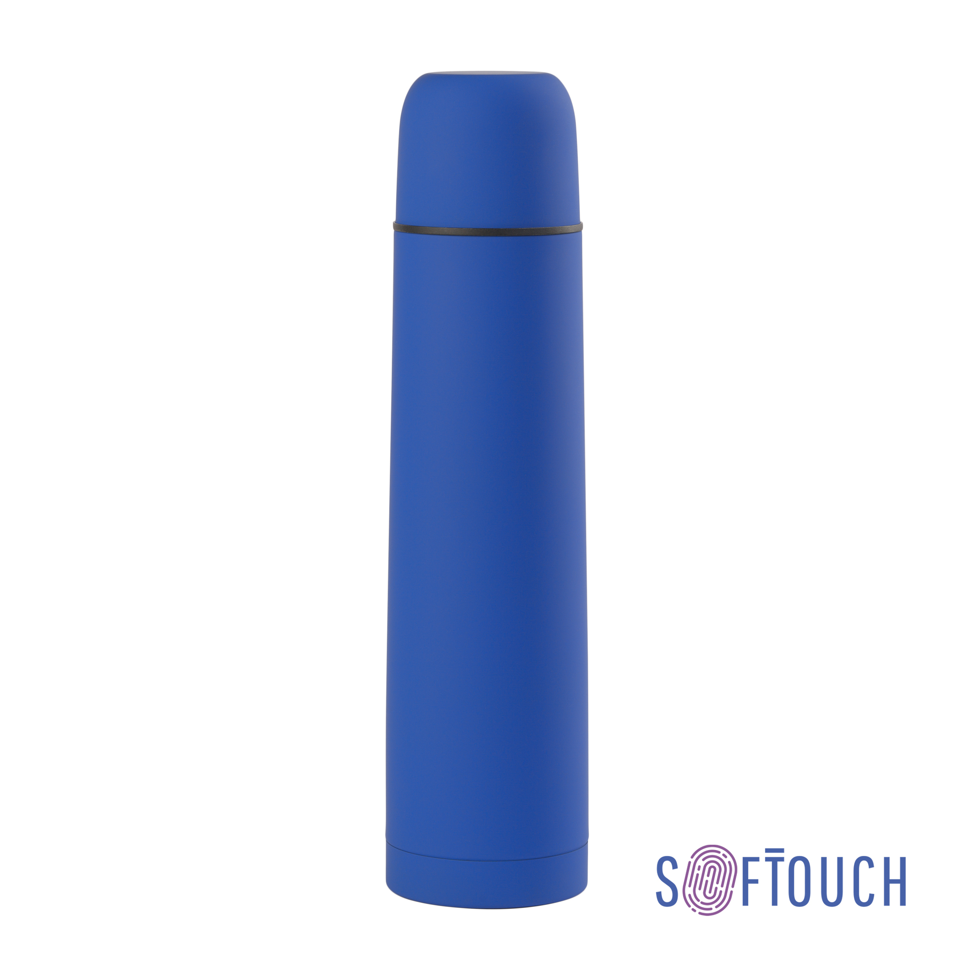 Термос "Родос", покрытие soft touch, 1 л. (синий)