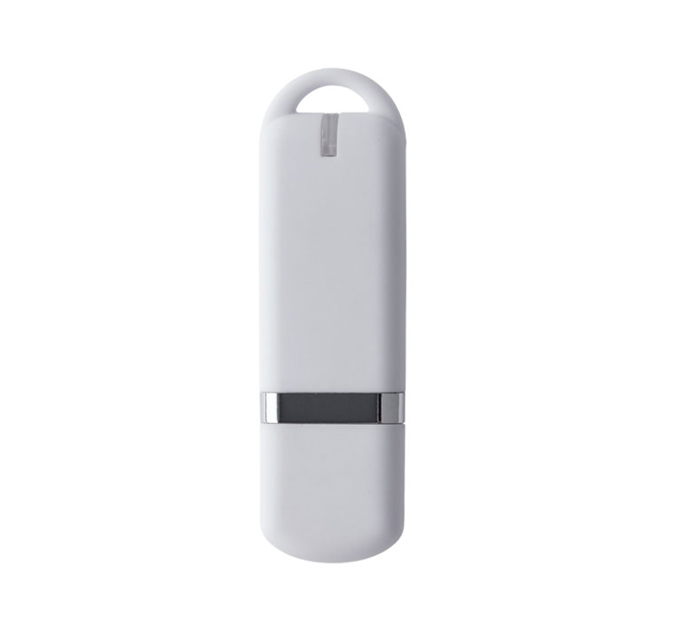 Флеш накопитель USB 2.0 Memo 16GB, пластик Софт Тач, белый/белый (Изображение 3)