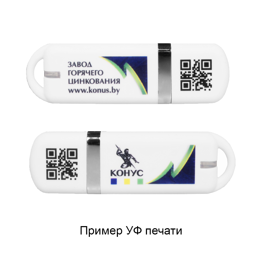 Флеш накопитель USB 2.0 Memo 16GB, пластик Софт Тач, белый/белый (Изображение 5)