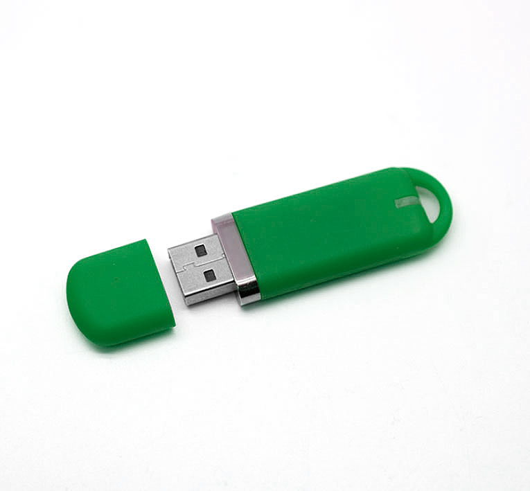 Флеш накопитель USB 2.0 Memo 16GB, пластик Софт Тач, зеленый/зеленый (Изображение 2)