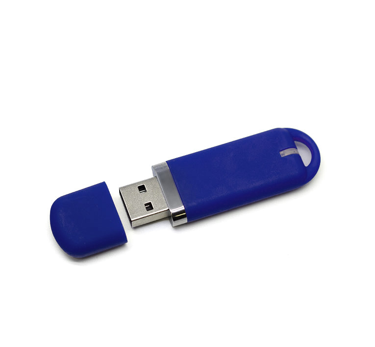 Флеш накопитель USB 2.0 Memo 16GB, пластик Софт Тач, синий/синий (Изображение 2)