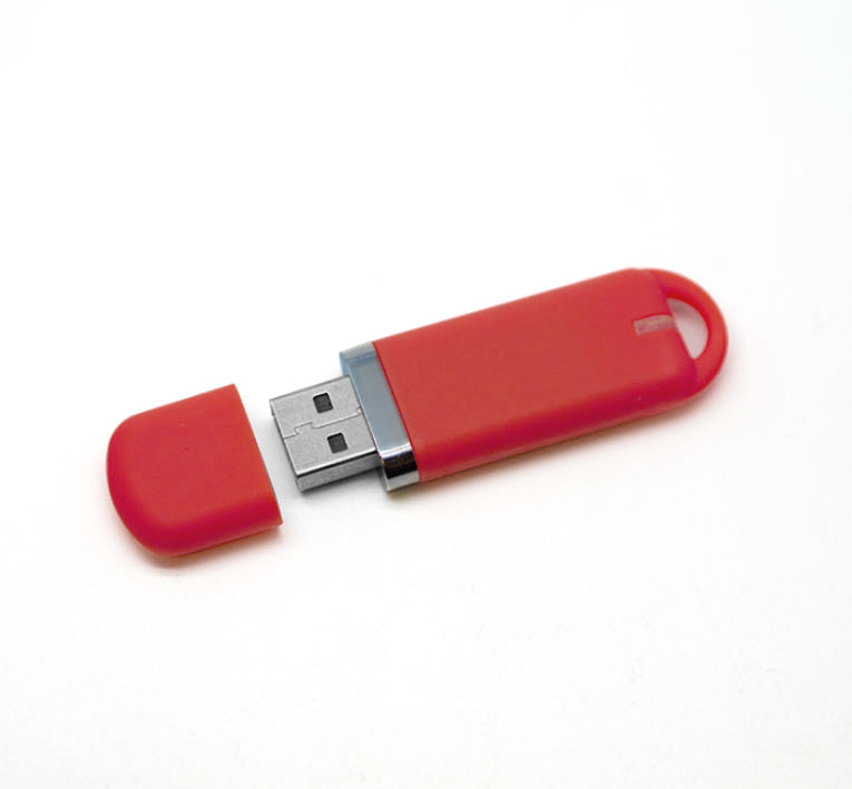 Флеш накопитель USB 2.0 Memo 16GB, пластик Софт Тач, красный/красный (Изображение 2)