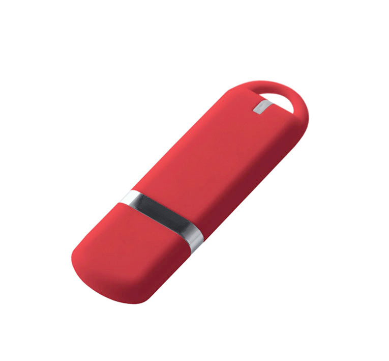 Флеш накопитель USB 2.0 Memo 32GB, пластик Софт Тач, красный/красный (Изображение 1)