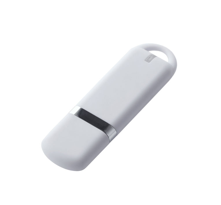 Флеш накопитель USB 2.0 Memo 32GB, пластик Софт Тач, белый/белый (Изображение 1)