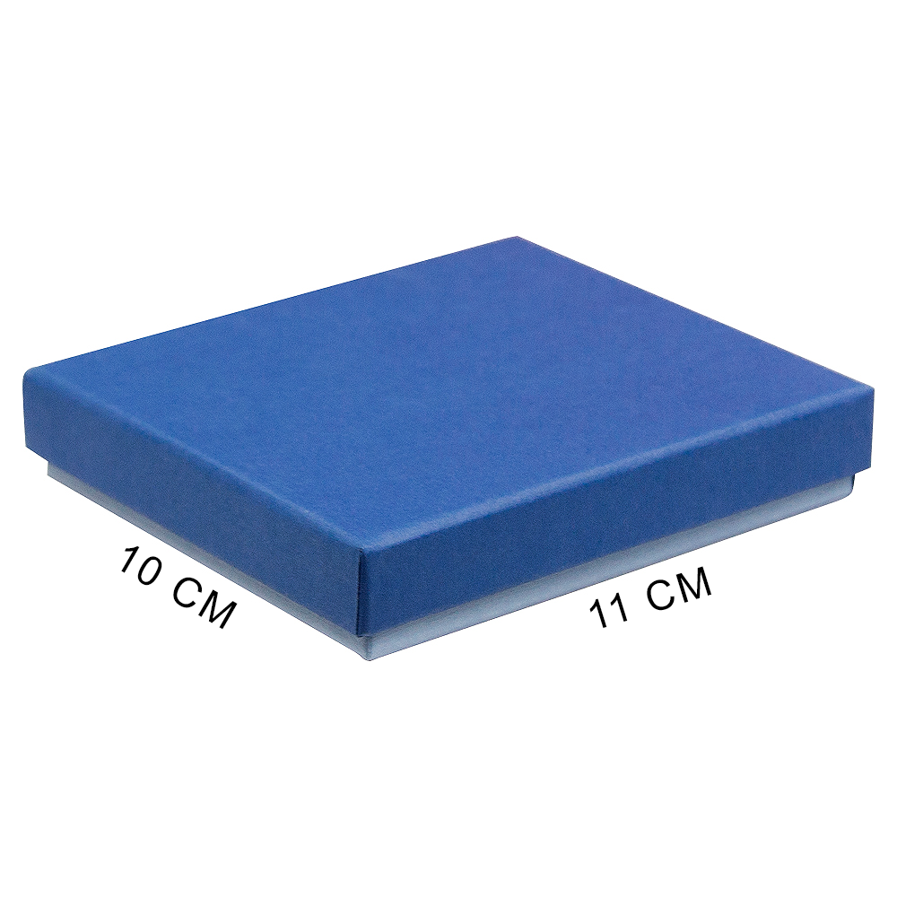 Коробка подарочная Solution, синяя, размер 11*10*2,4 см (Изображение 1)