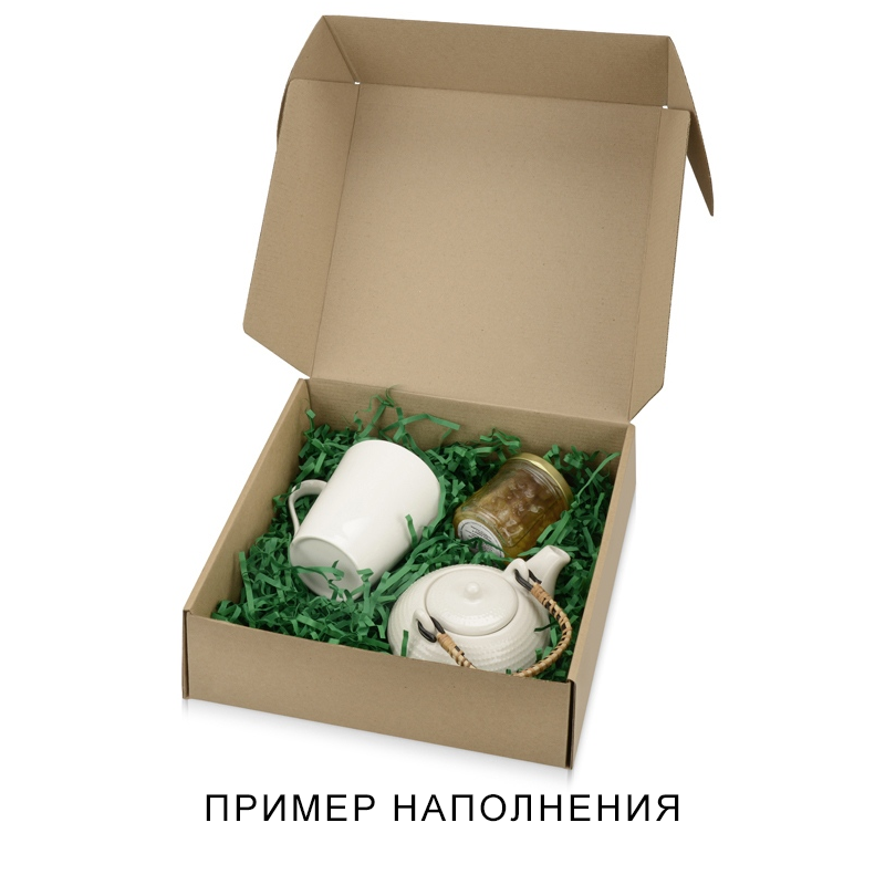 Коробка самосборная "Zand Node", L, 257*246*100 мм, крафт (Изображение 1)