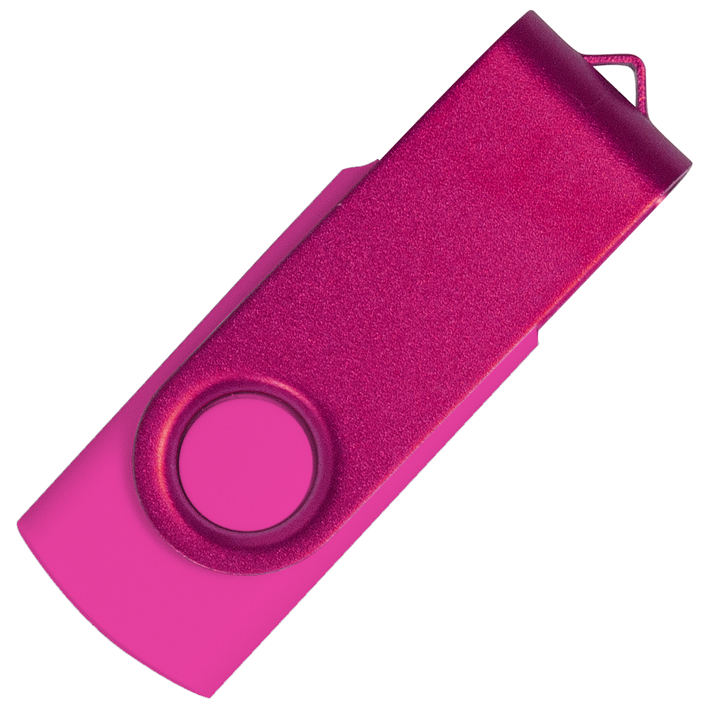 Флеш накопитель USB 2.0 Twister Assembly 16GB, пластик Софт Тач/металл, розовый/розовый (Изображение 2)