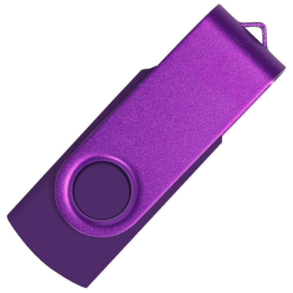 Флеш накопитель USB 2.0 Twister Assembly 16GB, пластик Софт Тач/металл, фиолетовый/фиолетовый (Изображение 2)