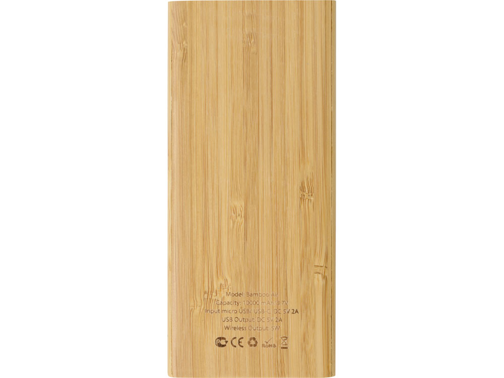 Внешний беспроводной аккумулятор из бамбука «Bamboo Air», 10000 mAh (Изображение 5)