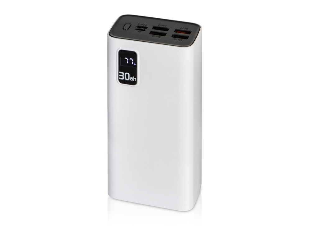 Портативный внешний аккумулятор «FAST», 30000 mAh (белый) (Изображение 1)