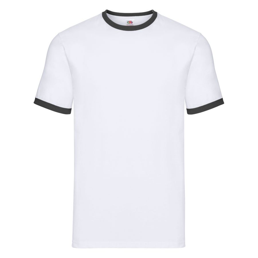 Футболка "Ringer T", белый с черным_L, 100% х/б, 160 г/м2 (Изображение 1)