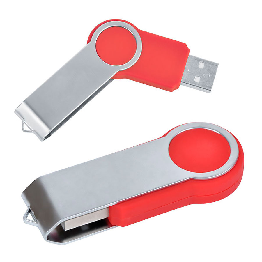 USB flash-карта "Swing" (8Гб),красная,6х2,3х1см,металл,пластик (Изображение 1)