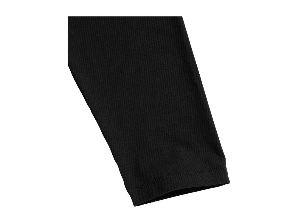 Рубашка поло Oakville женская с длинным рукавом (черный) 2XL (Изображение 6)