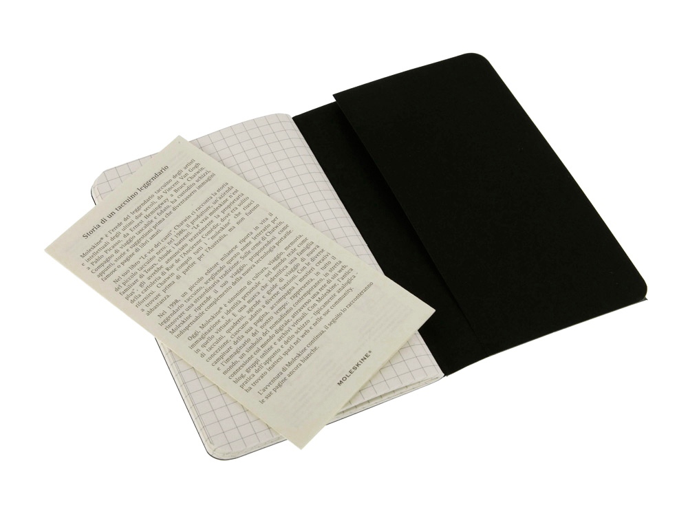 Записная книжка Moleskine Cahier, Pocket (в клетку), А6 (черный)  (Изображение 3)