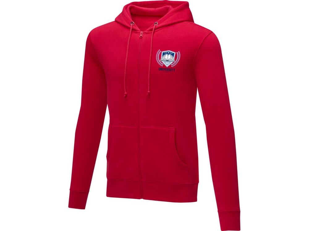 Толстовка на молнии Theron мужская (красный) 3XL (Изображение 6)