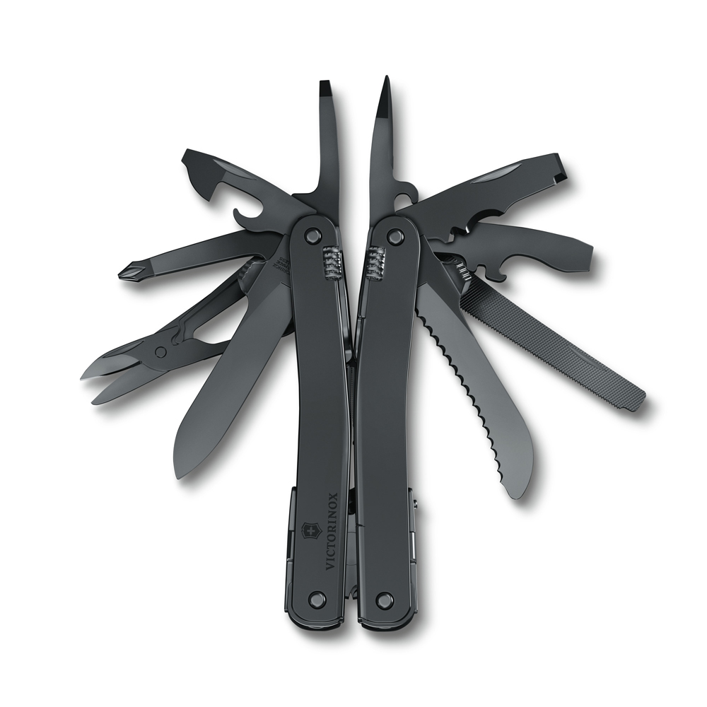 Мультитул VICTORINOX SwissTool Spirit MXBS, 105 мм, 24 функции, чёрный, в нейлоновом чехле (Изображение 1)