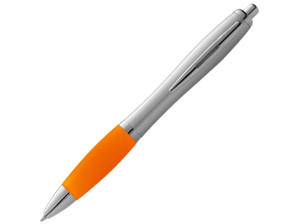 Ручка пластиковая шариковая Nash (оранжевый/серебристый) синие чернила