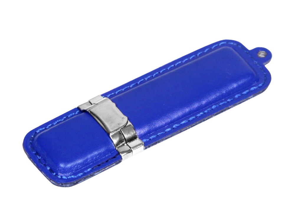 USB 2.0- флешка на 64 Гб классической прямоугольной формы (синий/серебристый) 64Gb
