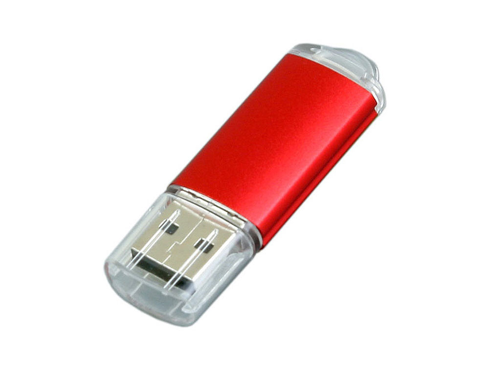 USB 3.0- флешка на 64 Гб с прозрачным колпачком (красный) 64Gb (Изображение 3)