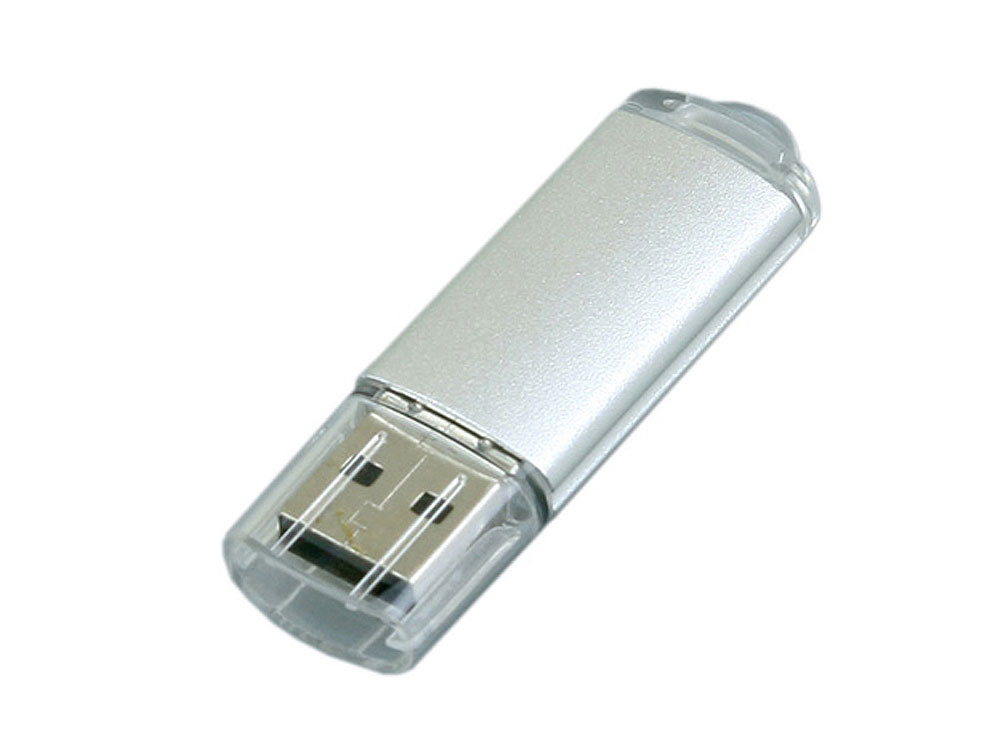 USB 3.0- флешка на 64 Гб с прозрачным колпачком (серебристый) 64Gb (Изображение 3)