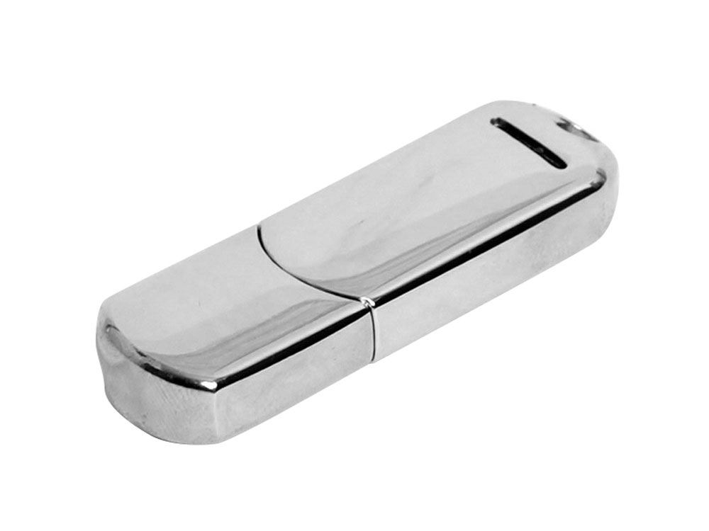 USB 3.0- флешка на 64 Гб каплевидной формы (серебристый) 64Gb (Изображение 1)