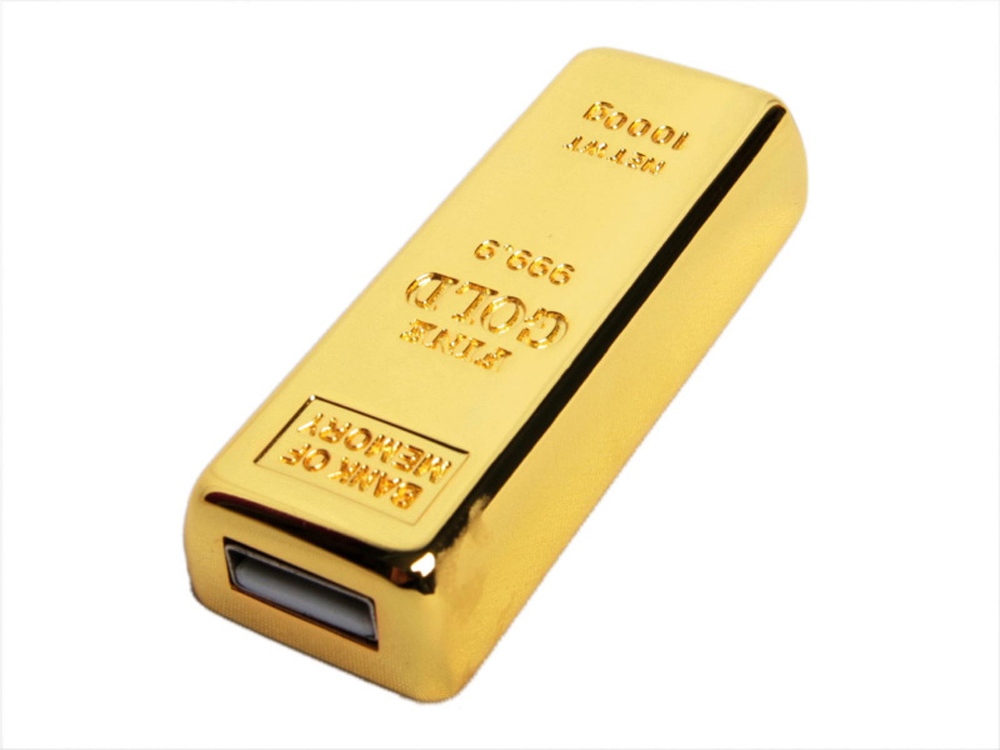 USB 3.0- флешка на 128 Гб в виде слитка золота (Изображение 2)