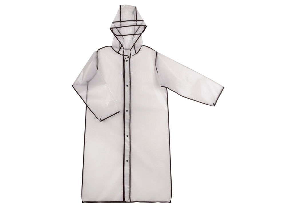 Дождевик Providence c чехлом, унисекс (черный/прозрачный) XL-2XL (Изображение 1)