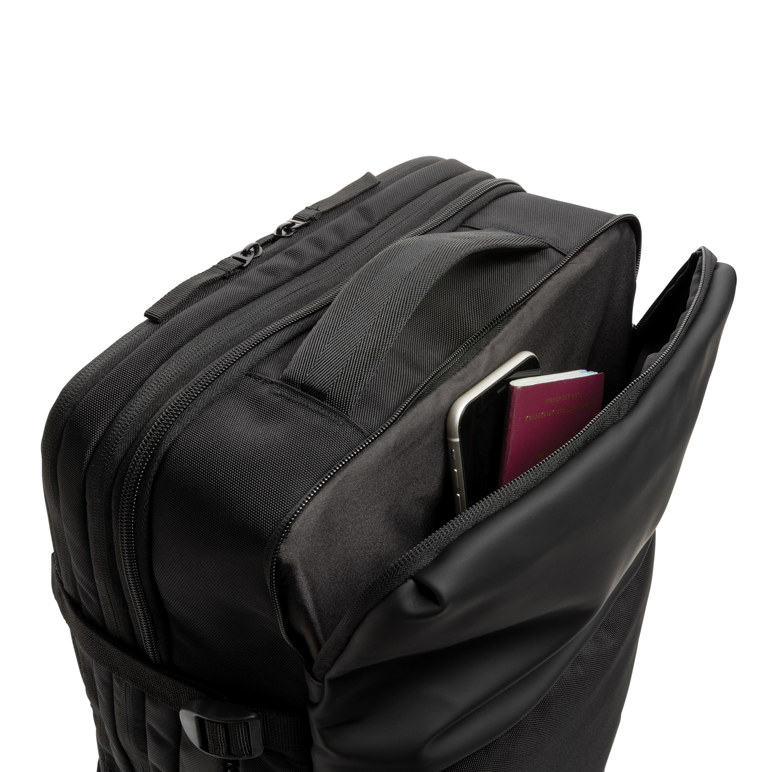 Рюкзак для путешествий Swiss Peak из rPET AWARE™ с регулируемым объемом, 15.6" (Изображение 13)