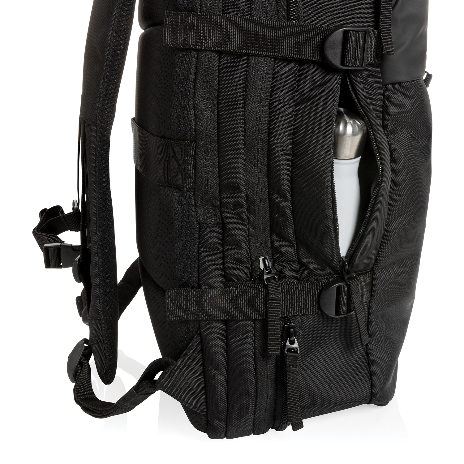 Рюкзак для путешествий Swiss Peak из rPET AWARE™ с регулируемым объемом, 15.6" (Изображение 12)