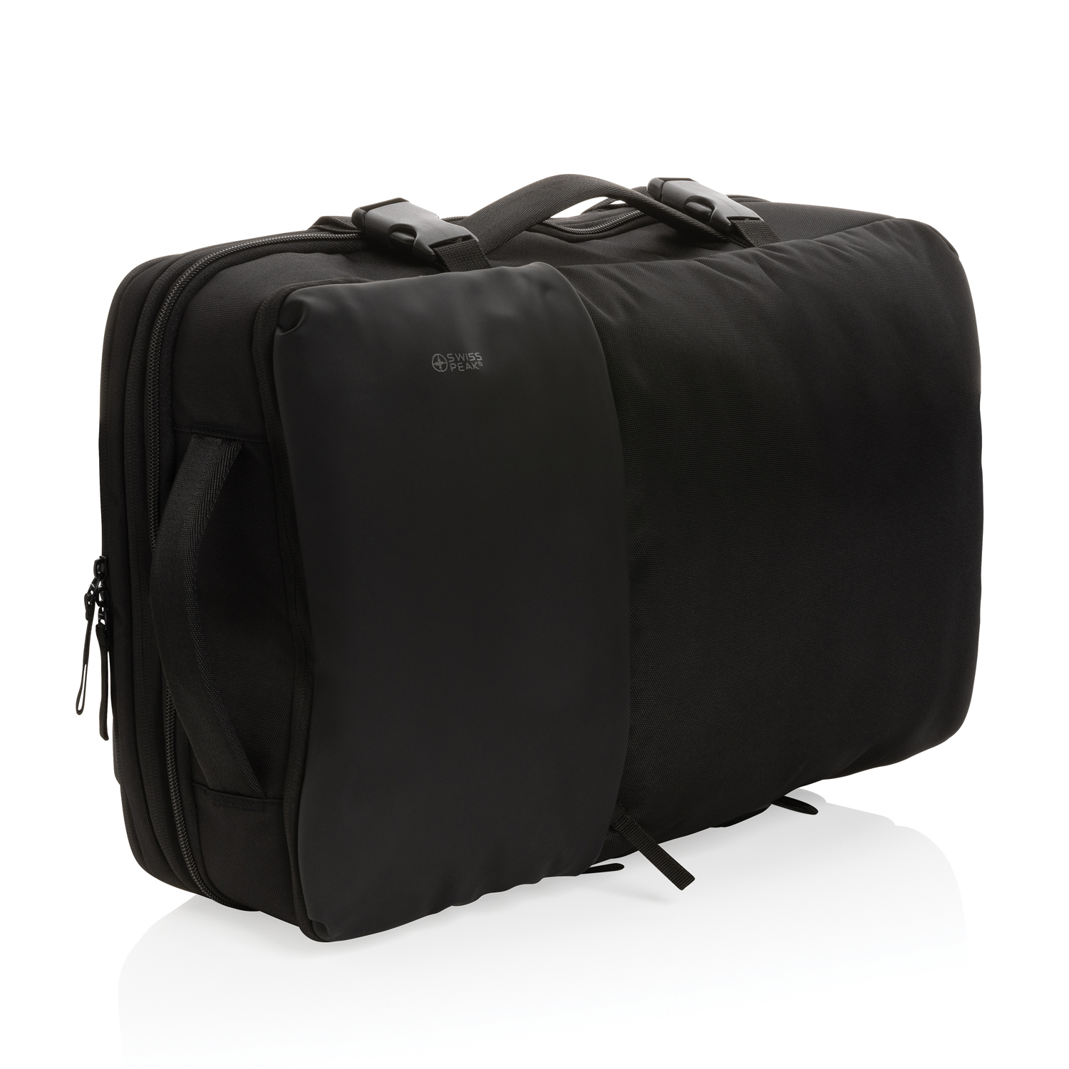 Рюкзак для путешествий Swiss Peak из rPET AWARE™ с регулируемым объемом, 15.6" (Изображение 11)