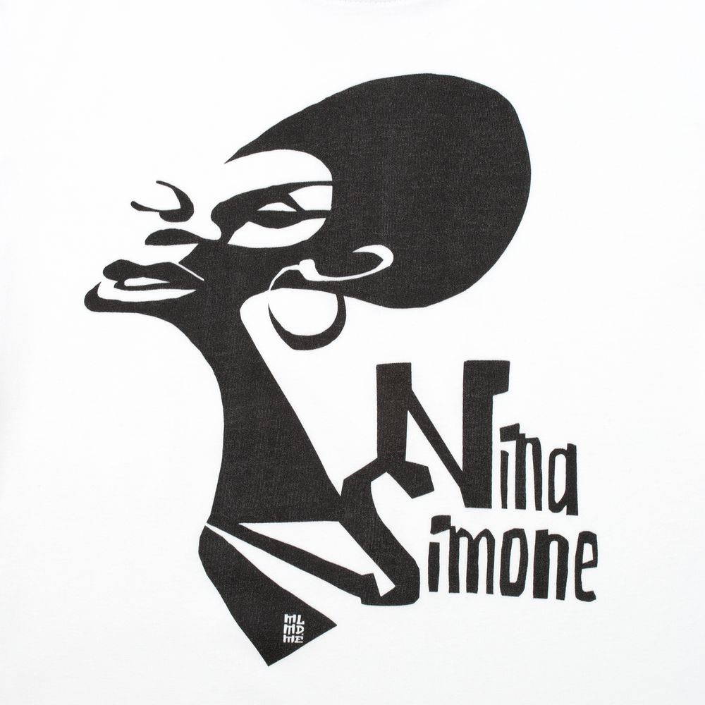 Футболка женская «Меламед. Nina Simone», белая, размер M (Изображение 3)