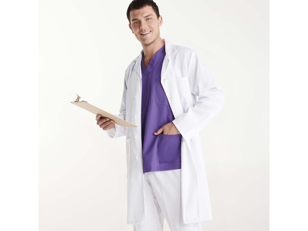 Халат Vaccine, унисекс (белый) 3XL (Изображение 6)