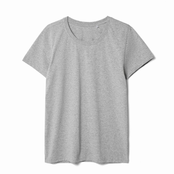 Футболка женская T-bolka Stretch Lady, серый меланж, размер S (Изображение 1)