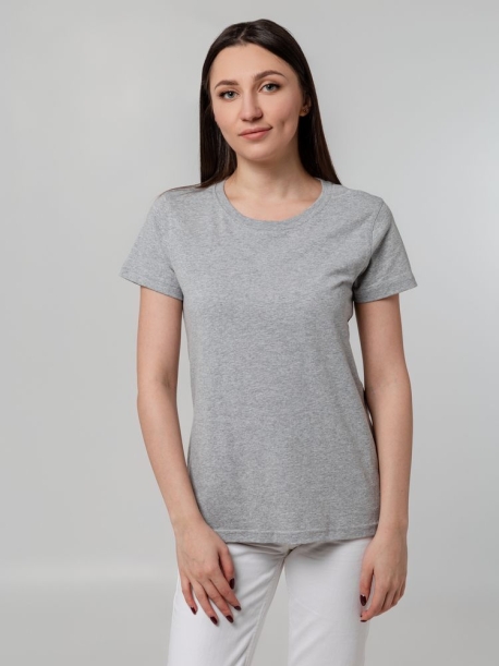 Футболка женская T-bolka Stretch Lady, серый меланж, размер L (Изображение 9)