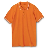 Рубашка поло Virma Stripes, оранжевая, размер S