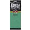 Упаковочная бумага "Тишью", зеленый, 10 листов в упаковке, размер листа 50*66 см (Изображение 1)
